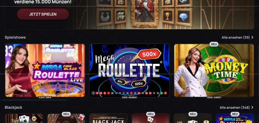 Play Live-Casino Spielshows